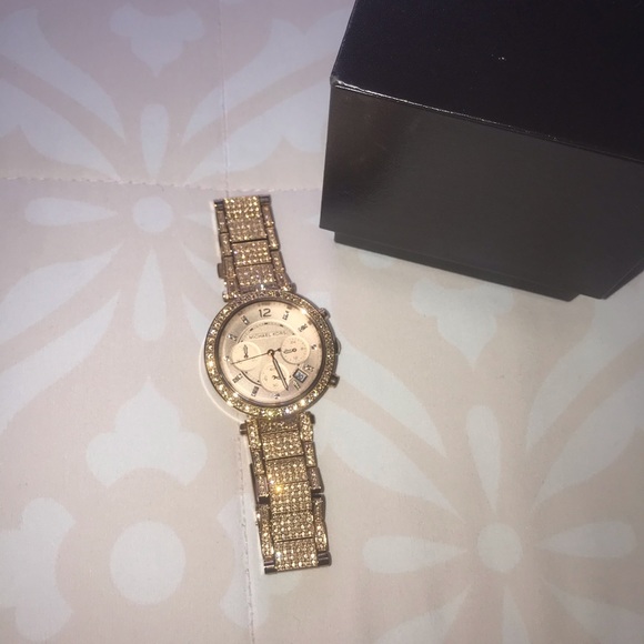 Michael kors rose gold womens watch
